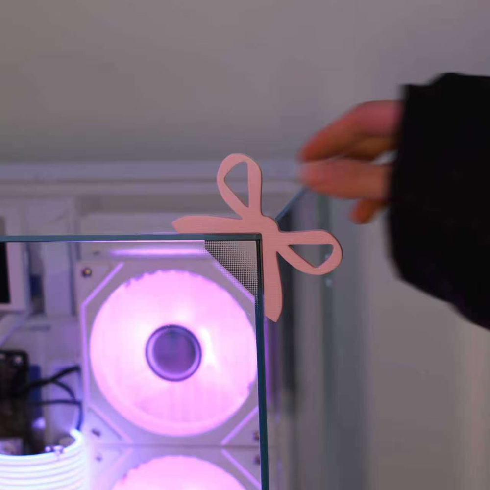 Pc Gaming Center - Monitor-Dekoration Schleife, Monitor-Eck-Deko, Niedliche Mädchenhafte Ästhetische