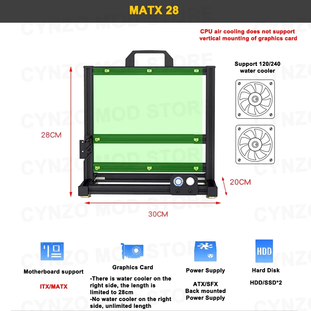 Modding EATX Offener PC-Gehäus – Pc Gaming Center Bewertung und Preis