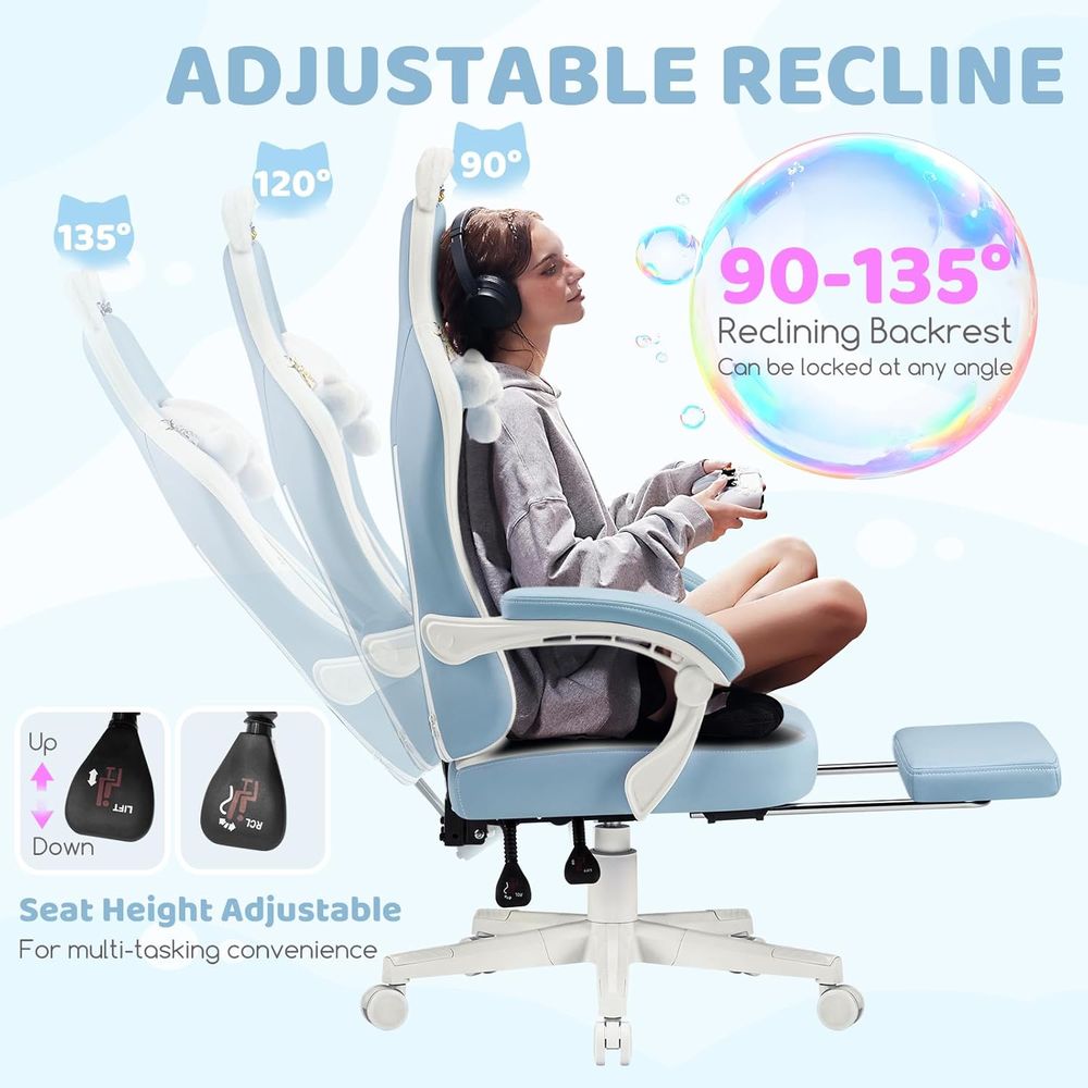 Ergonomischer Blau/Weißer Gami – Gaming Chair Bewertung und Preis